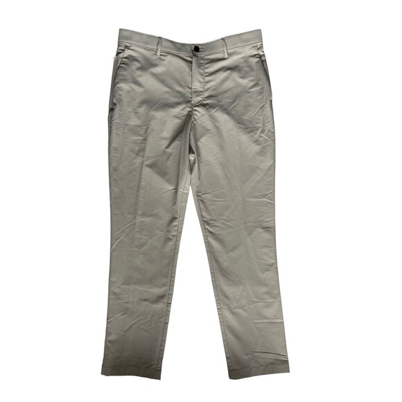 Banana Republic Mens Flat Front Chino Flex Golf Pants Size 36X32 Khaki Light